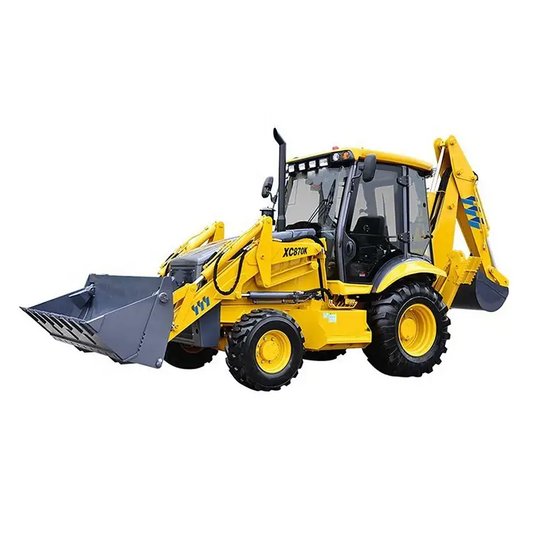 XC870K 2.5Ton New Backhoe China Loader Mini Tractor with Front End Loader and Backhoe for Sale