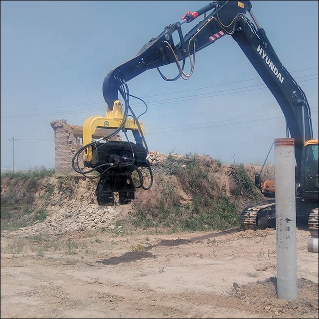 excavator mounted pile driver hydraulic vibratory hammer for sheet pile and concrete pile