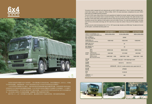 HOWO 6x6 off road military van truck vehicles military transportation truck